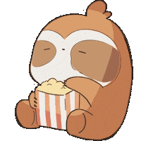 Sloth 爆米花 Sticker