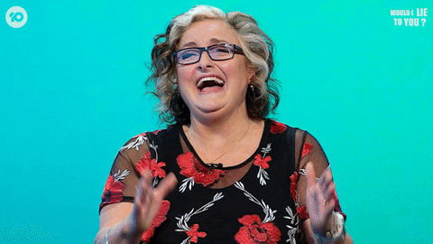 WouldILieToYouAU giphyupload laugh laughing would i lie to you GIF