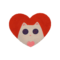 In Love Cat Sticker