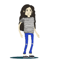 thesaintstudio girl hello sticker hi Sticker