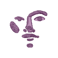 Laptva face violet personality disorder Sticker