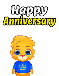 Happy Anniversary Confetti Sticker by Lucas and Friends by RV AppStudios
