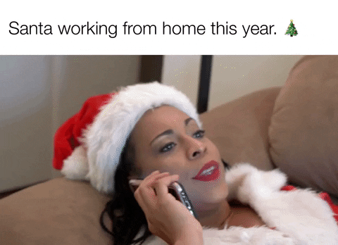 Work From Home Christmas GIF by Holly Logan