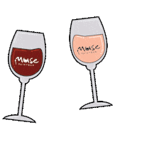 Cheers Wine Sticker by Muse Paintbar