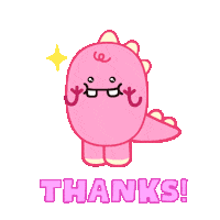 Thanks Thank You Sticker by DINOSALLY