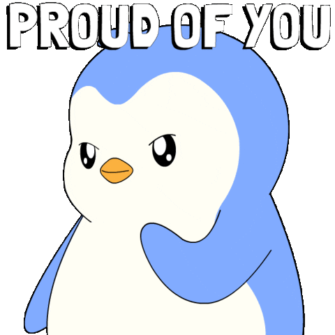 Im Proud Of You Sticker by Pudgy Penguins