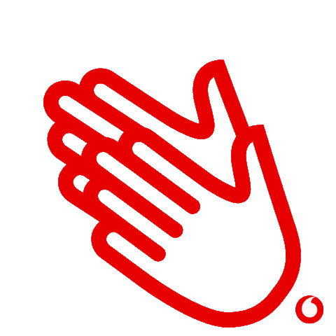 Rot Hande Sticker by Vodafone