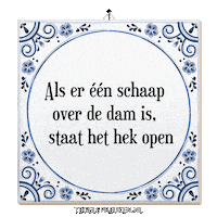 Wijsheid Spreuk Sticker by Tegelspreuken.nl