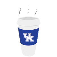 cat studying Sticker by University of Kentucky