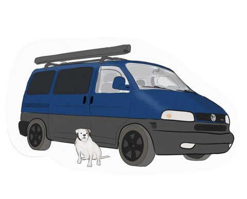 Dogvanlife Sticker by HeldenCamper