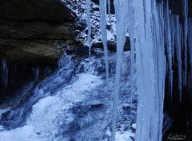 cold the waterfall GIF