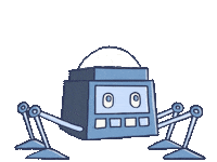 Robot Computer Sticker by subtlestrokes