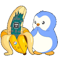 Artificial Intelligence Penguin Sticker by Pudgy Penguins