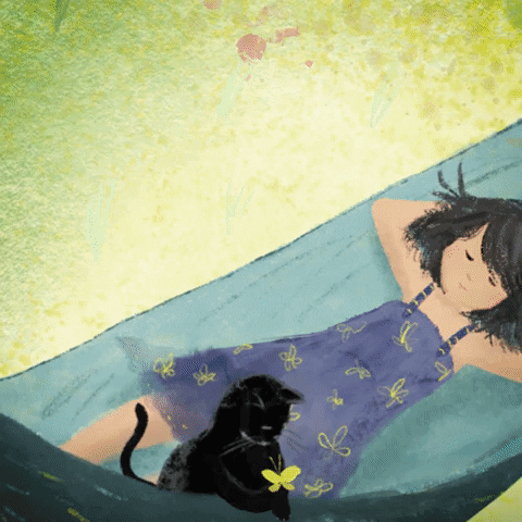 Miqan giphyupload sweet black cat hammock GIF