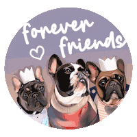 French Bulldog Friends Sticker by Morty The Pug