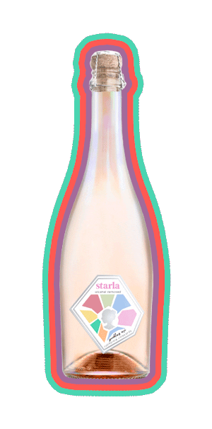 starlawines giphyupload rose bottle sparkling Sticker