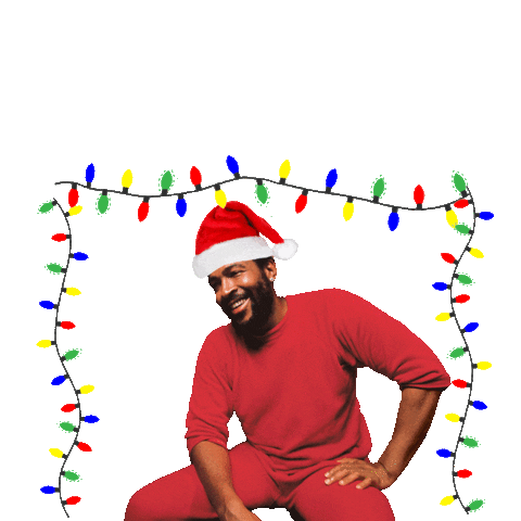 Santa Hat Christmas Sticker by Marvin Gaye