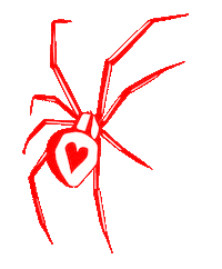 Black Widow Spider Sticker by Foxblood