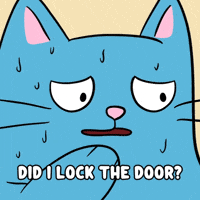 Blue Cat Oops GIF