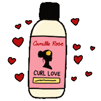 camille-rose curly hair natural hair wavy hair curl love Sticker