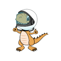 Dinosaur Astronaut Sticker by Fernbank Museum