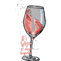 Wine Calligraphy Sticker