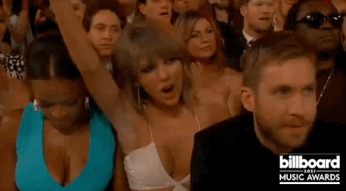 excited taylor swift GIF by Billboard Music Awards
