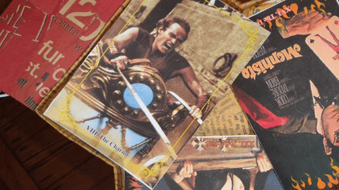 paper57mache giphygifmaker heston speaks heston tarot GIF