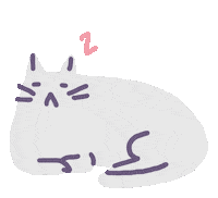 Sleepy Cat Sticker by Sara Maese
