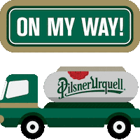 On My Way Beer Sticker by Pilsner Urquell