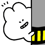ravvvvp white rabbit かわいい うさぎ Sticker