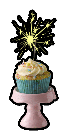 Happy Birthday Sparkle Sticker by Mugg & Bean