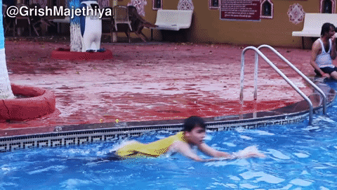 Swimming Pool Dive GIF by Grish Majethiya