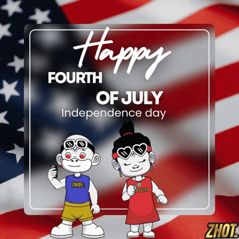 July 4 Star Eyes GIF by Zhotcita