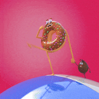 walking donut GIF by Mascista