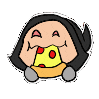 Hungry Pizza Sticker