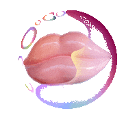 Pink Lips Sticker by Yves Jocham