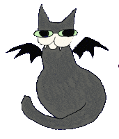 Black Cat Sticker by vootsak