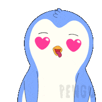 I Love You Hearts Sticker by Pudgy Penguins