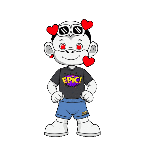 Next Level White Monkey Sticker by Zhot