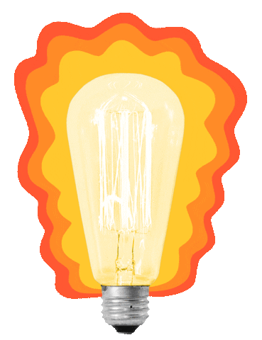 Bright Light Lightbulb Sticker by Sarah The Palmer
