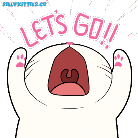 Lets Go Cats Sticker by Silly Kitties
