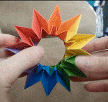 flowers origami GIF
