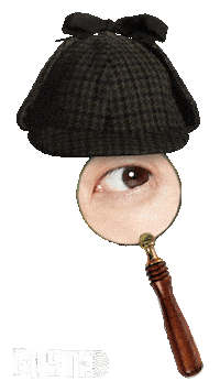 Detective Magnifying Glass Sticker by Busted!