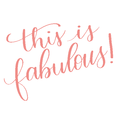 LetteringLaura pink fabulous fantastic script Sticker