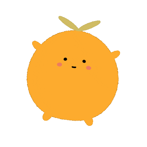 Happy Orange Sticker