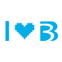 TripleBoris game heart pixel blue Sticker