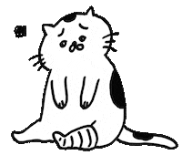 Sad Cat Sticker by cherng yang