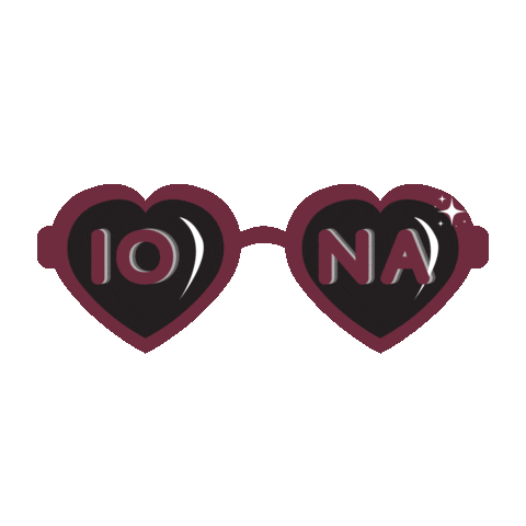 Heart Shaped Glasses Sticker by Iona College