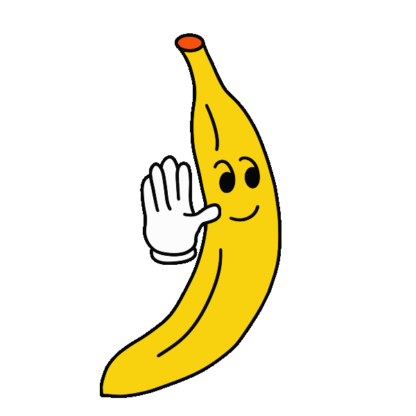 Banana Crying Sticker by MICA Graphic Design Motion